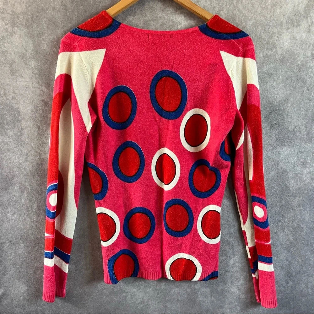 VINTAGE Custo Barcelona Sweater XS / S Beaded‎ Y2K Long Sleeve *See Description*